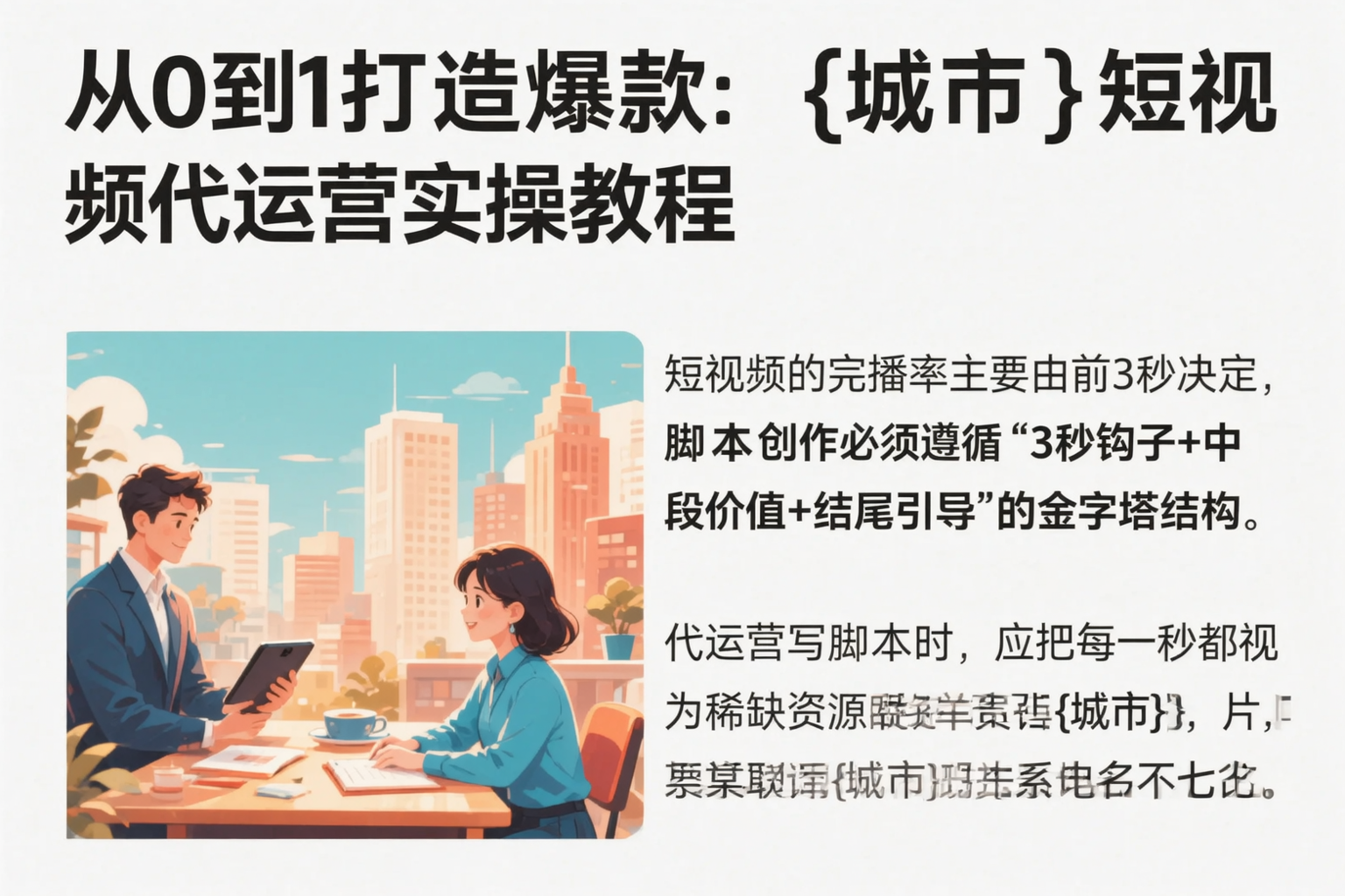 从0到1打造爆款:东方短视频代运营实操教程
