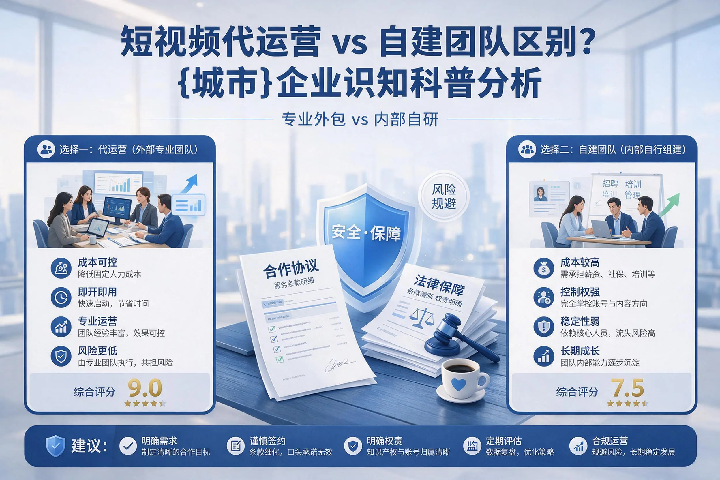 短视频代运营与自建团队区别？东方企业认知科普分析