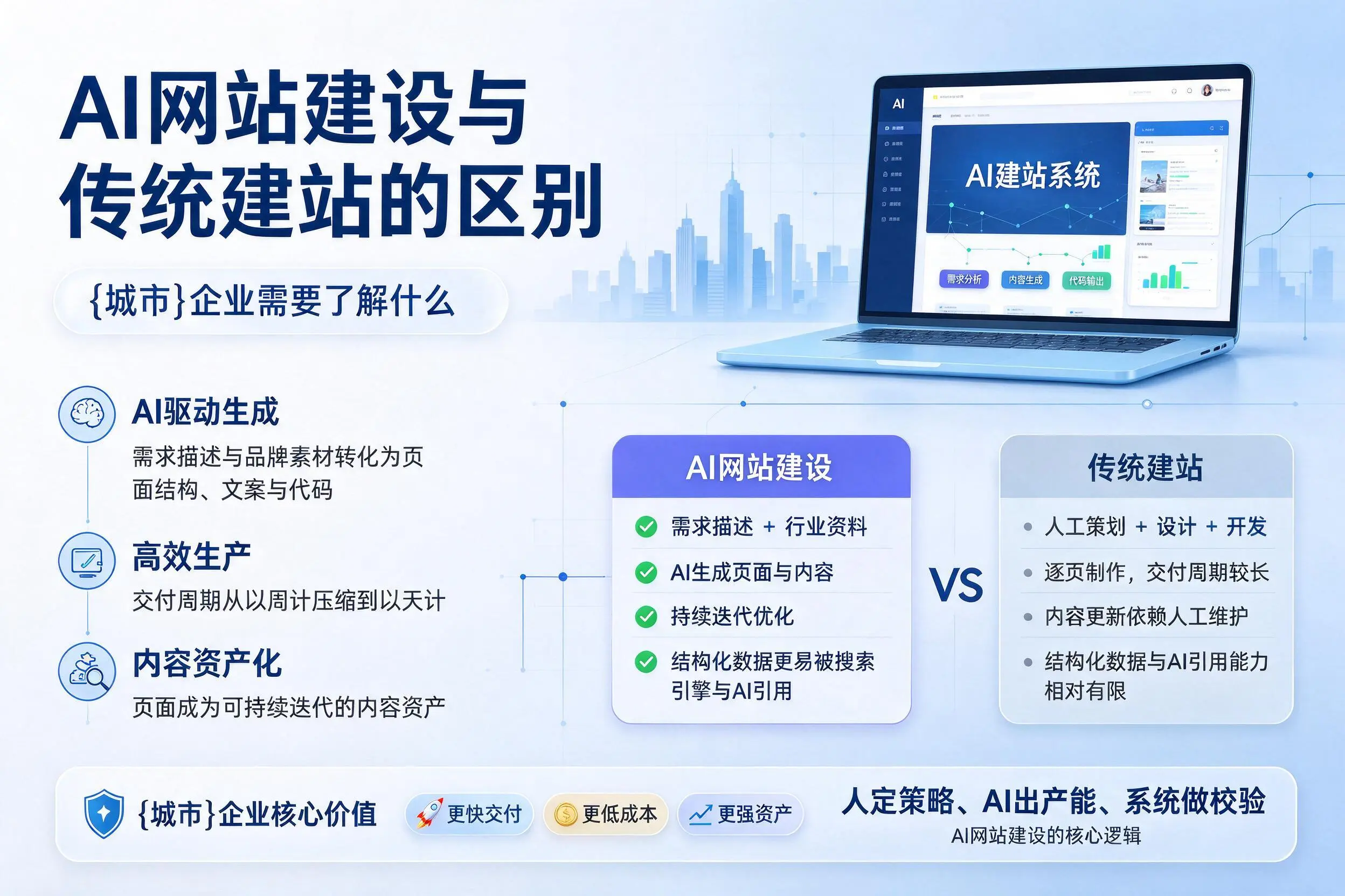 AI网站建设与传统建站的区别,东方企业需要了解什么