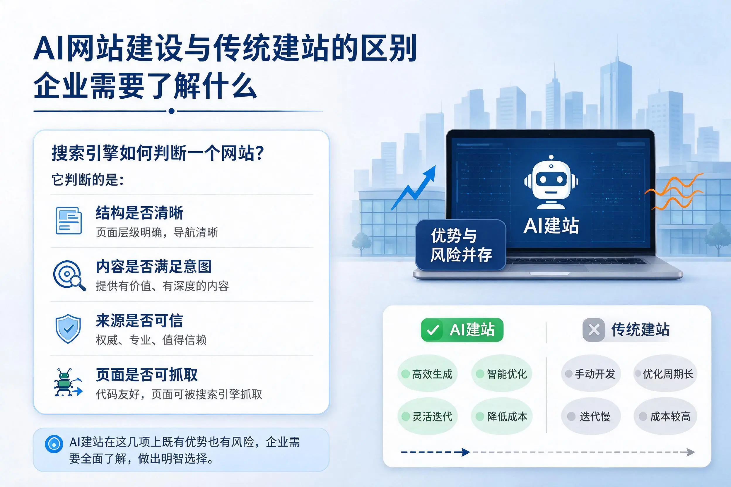 AI网站建设与传统建站的区别,东方企业需要了解什么