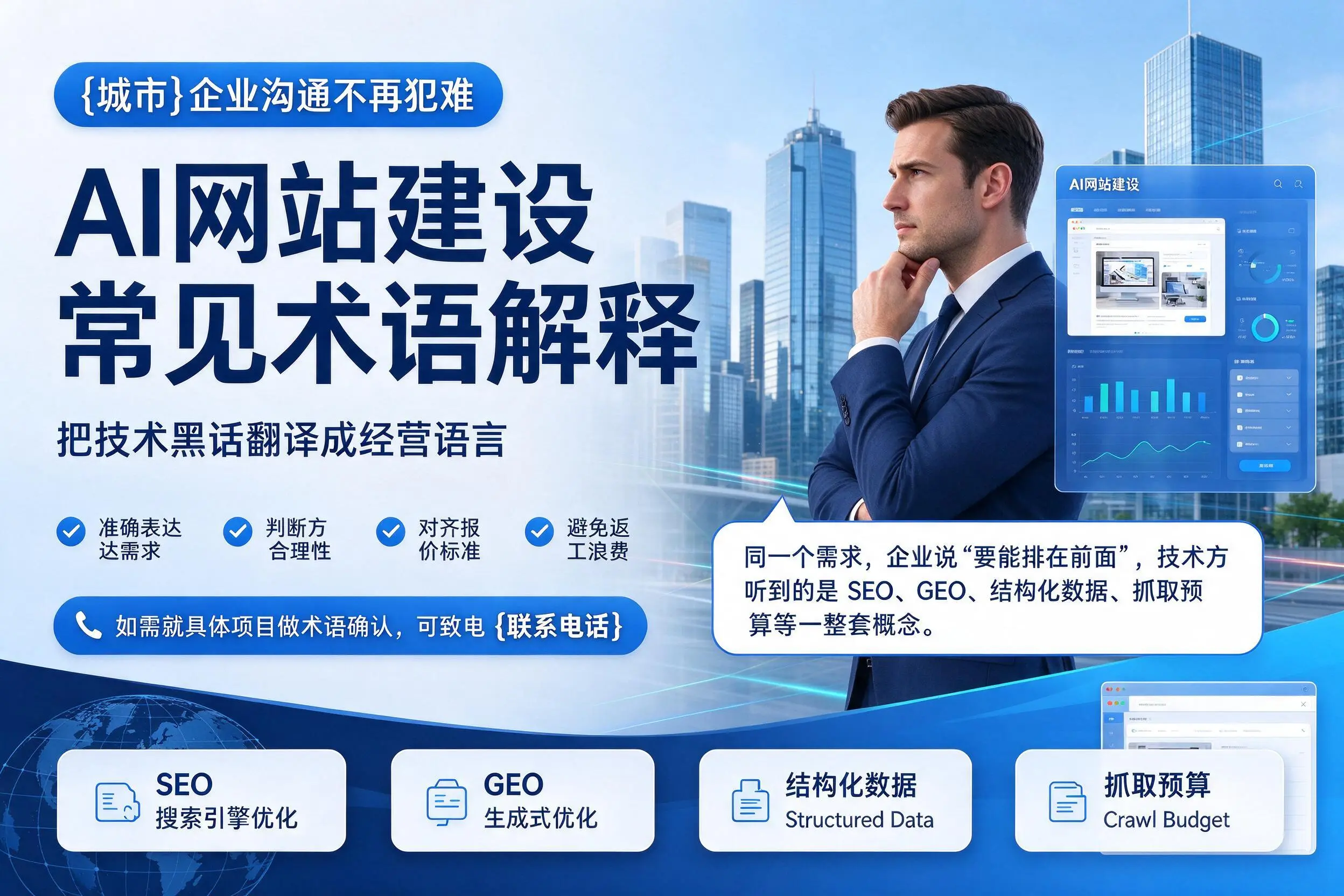AI网站建设常见术语解释,东方企业沟通不再犯难