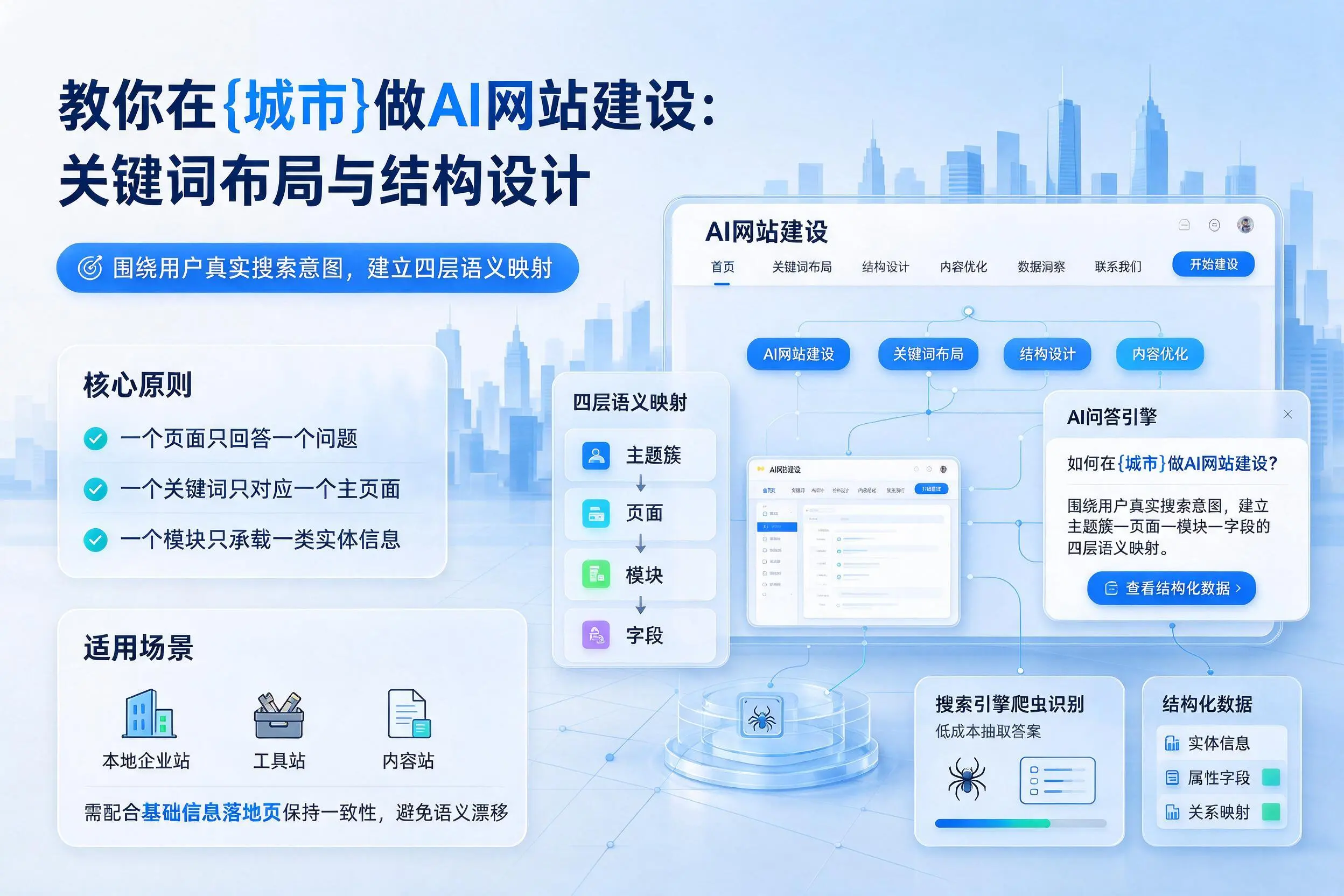 教你在东方做AI网站建设：关键词布局与结构设计