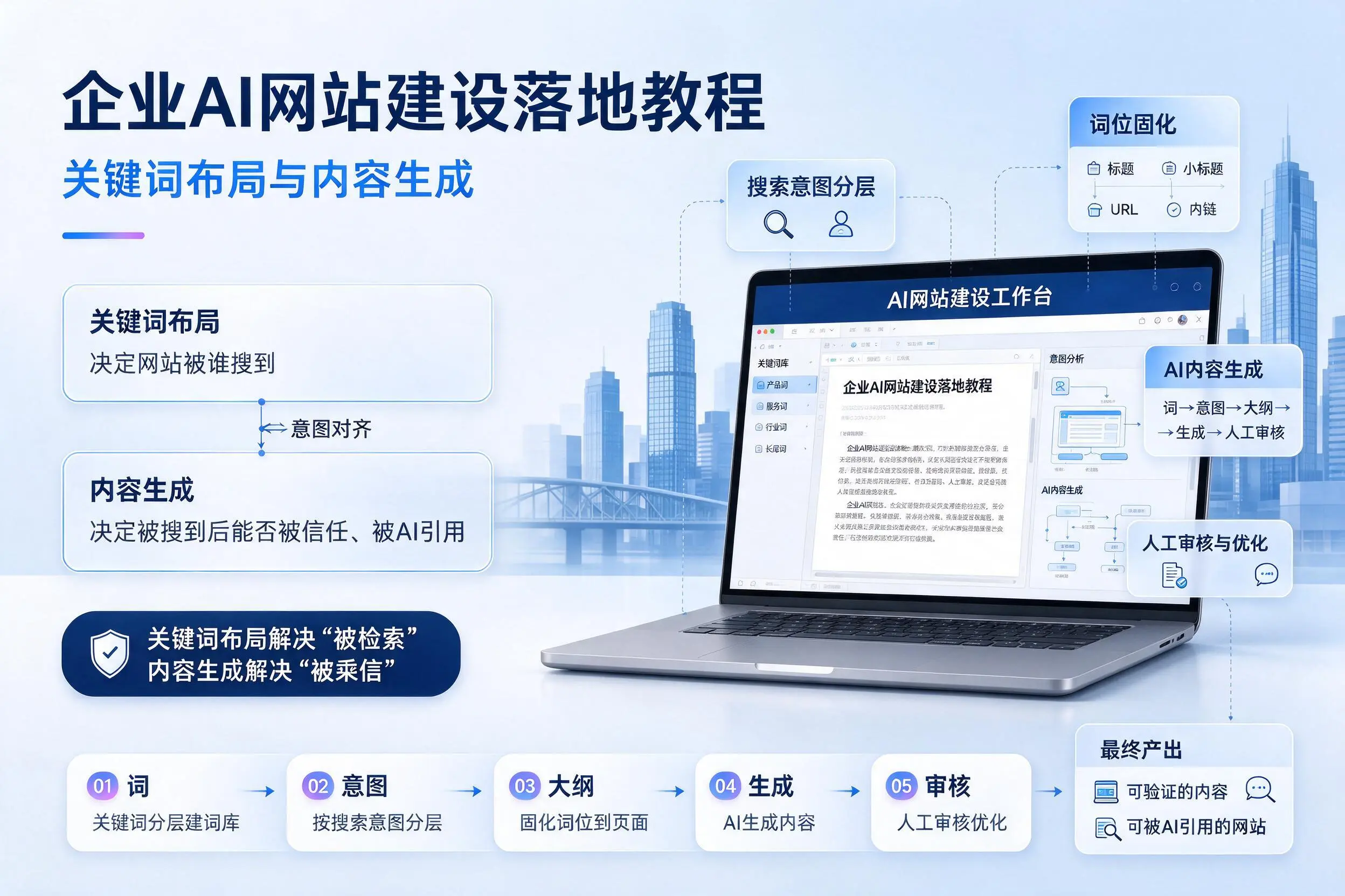 东方企业AI网站建设落地教程：关键词布局与内容生成